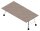 Quadrifoglio Konferenztisch SERENITY beton rechteckig, A-Gestell weiß, 240,0 x 120,0 x 75,0 cm