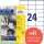 AVERY Zweckform Etiketten 6122 weiß 70,0 x 36,0 mm, 10 Blatt