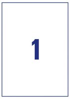 AVERY Zweckform Etiketten 6125 weiß 210,0 x 297,0 mm, 10 Blatt