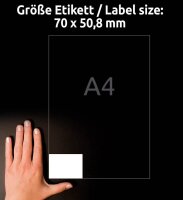 AVERY Zweckform Etiketten 3669-200 weiß 70,0 x 50,8 mm, 220 Blatt