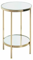 HAKU Möbel Beistelltisch Glas gold 28,0 x 28,0 x...