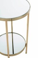 HAKU Möbel Beistelltisch Glas gold 28,0 x 28,0 x 46,0 cm  ( 52184 )