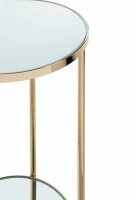 HAKU Möbel Beistelltisch rund Glas gold 28,0 x 28,0 x 66,0 cm, 1 St.