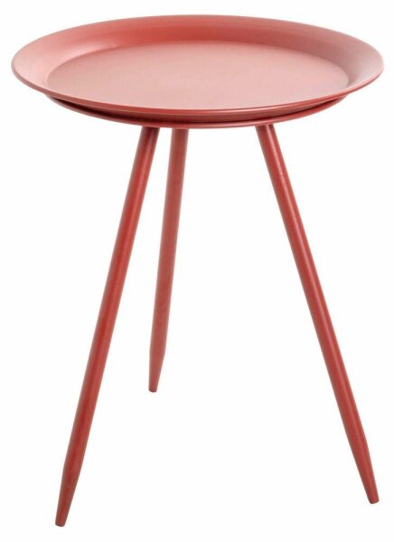 HAKU Möbel Beistelltisch rund Metall rot 38,0 x 38,0 x 47,0 cm, 1 St.