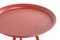 HAKU Möbel Beistelltisch rund Metall rot 38,0 x 38,0 x 47,0 cm, 1 St.