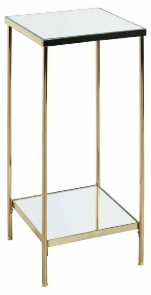 HAKU Möbel Beistelltisch rechteckig Glas gold 28,0 x 28,0 x 66,0 cm, 1 St.