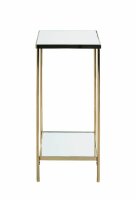 HAKU Möbel Beistelltisch rechteckig Glas gold 28,0 x 28,0 x 66,0 cm, 1 St.