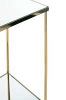 HAKU Möbel Beistelltisch rechteckig Glas gold 28,0 x 28,0 x 66,0 cm, 1 St.