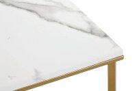 HAKU Möbel Beistelltisch rechteckig MDF-Platte gold-weiß 60,0 x 60,0 x 47,0 cm, 1 St.