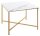 HAKU Möbel Beistelltisch rechteckig MDF-Platte gold-weiß 60,0 x 60,0 x 47,0 cm, 1 St.