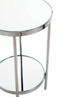HAKU Möbel Beistelltisch rund Glas silber 28,0 x 28,0 x 46,0 cm, 1 St.