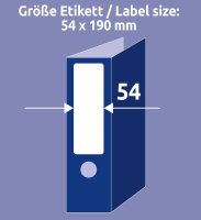 AVERY Zweckform Einsteck-Rückenschilder weiß für 7,0 - 8,0 cm Rückenbreite, 50 St.