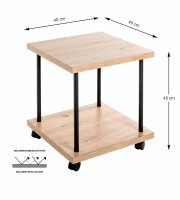 HAKU Möbel Servierwagen braun, schwarz 40,0 x 40,0 x...
