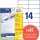 AVERY Zweckform Etiketten 3653-200 weiß 105,0 x 42,3 mm, 220 Blatt