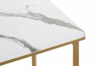 HAKU Möbel Beistelltisch rechteckig MDF-Platte gold-weiß 39,0 x 39,0 x 55,0 cm, 1 St.
