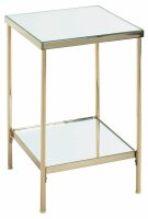HAKU Möbel Beistelltisch rechteckig Glas gold 28,0 x...