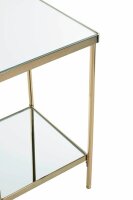 HAKU Möbel Beistelltisch rechteckig Glas gold 28,0 x 28,0 x 46,0 cm, 1 St.