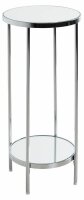 HAKU Möbel Beistelltisch rund Glas chrom 28,0 x 28,0 x 66,0 cm, 1 St.