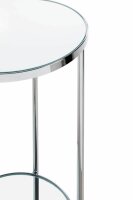 HAKU Möbel Beistelltisch rund Glas chrom 28,0 x 28,0 x 66,0 cm, 1 St.
