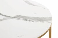 HAKU Möbel Beistelltisch rund MDF-Platte gold-weiß 60,0 x 60,0 x 45,0 cm, 1 St.