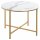 HAKU Möbel Beistelltisch rund MDF-Platte gold-weiß 60,0 x 60,0 x 45,0 cm, 1 St.