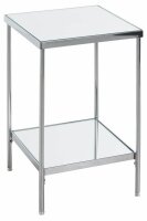 HAKU Möbel Beistelltisch rechteckig Glas silber 28,0...