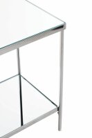 HAKU Möbel Beistelltisch rechteckig Glas silber 28,0 x 28,0 x 46,0 cm, 1 St.