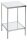 HAKU Möbel Beistelltisch rechteckig Glas silber 28,0 x 28,0 x 46,0 cm, 1 St.