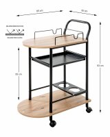 HAKU Möbel Servierwagen braun, schwarz 65,0 x 35,0 x...