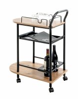 HAKU Möbel Servierwagen braun, schwarz 65,0 x 35,0 x 83,0 cm
