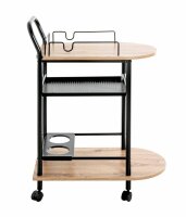 HAKU Möbel Servierwagen braun, schwarz 65,0 x 35,0 x 83,0 cm