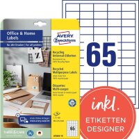 AVERY Zweckform Etiketten LR3666-10 weiß 38,0 x 21,2 mm, 10 Blatt