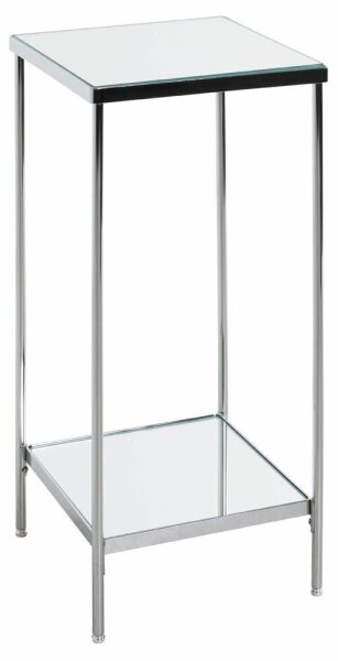 HAKU Möbel Beistelltisch rechteckig Glas chrom 28,0 x 28,0 x 66,0 cm, 1 St.
