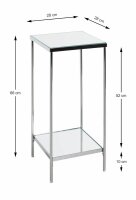 HAKU Möbel Beistelltisch rechteckig Glas chrom 28,0...