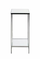 HAKU Möbel Beistelltisch rechteckig Glas chrom 28,0 x 28,0 x 66,0 cm, 1 St.
