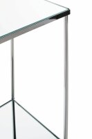 HAKU Möbel Beistelltisch rechteckig Glas chrom 28,0 x 28,0 x 66,0 cm, 1 St.