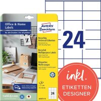 AVERY Zweckform Etiketten LR3475-10 weiß 70,0 x 36,0 mm, 10 Blatt
