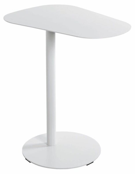 HAKU Möbel Beistelltisch oval Metall weiß 53,0 x 38,0 x 60,0 cm, 1 St.