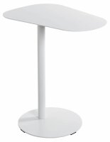 HAKU Möbel Beistelltisch oval Metall weiß 53,0...