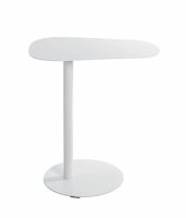 HAKU Möbel Beistelltisch oval Metall weiß 53,0 x 38,0 x 60,0 cm, 1 St.