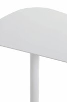 HAKU Möbel Beistelltisch oval Metall weiß 53,0 x 38,0 x 60,0 cm, 1 St.