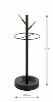 HAKU Möbel Schirmständer 52551 schwarz, Stahl