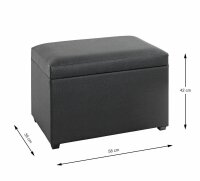 HAKU Möbel Sitztruhe 52524 schwarz Kunstleder 58,0 cm