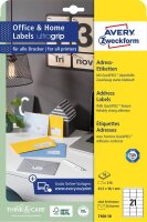 AVERY Zweckform Adressetiketten 7160-10 weiß 63,5 x...