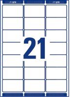 AVERY Zweckform Adressetiketten 7160-10 weiß 63,5 x 38,1 mm, 10 Blatt