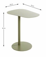 HAKU Möbel Beistelltisch oval Metall grün 53,0...