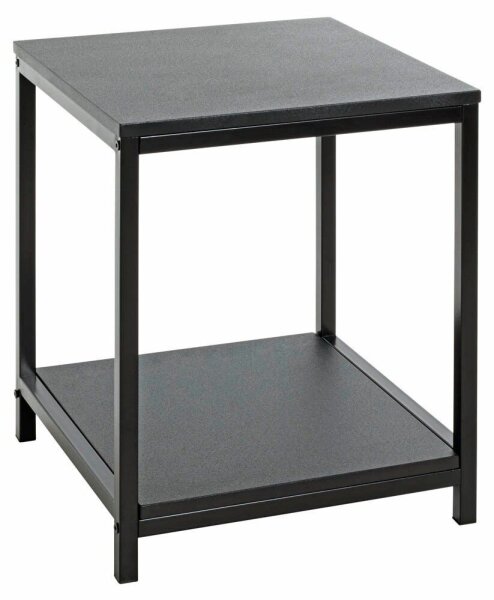HAKU Möbel Beistelltisch rechteckig MDF-Platte schwarz 38,0 x 38,0 x 47,0 cm, 1 St.
