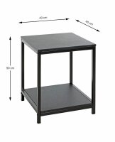 HAKU Möbel Beistelltisch rechteckig MDF-Platte...
