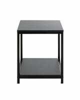 HAKU Möbel Beistelltisch rechteckig MDF-Platte schwarz 38,0 x 38,0 x 47,0 cm, 1 St.