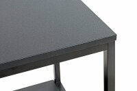 HAKU Möbel Beistelltisch rechteckig MDF-Platte schwarz 38,0 x 38,0 x 47,0 cm, 1 St.